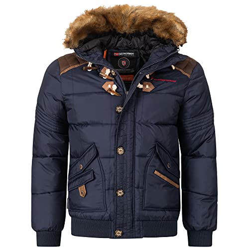 Geographical Norway Herren Winterjacke Belphegore Navy -3XL - mit UD Beanie