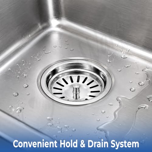 Image of NEW WARE CP SS-PVC 3 Inch Sink Coupling with Stainless Steel Sink Drainer Strainer, Vegetable Waste Sewer Head, Wash Basin Drain Outlet Cup, Leak Proof Waste Sink Coupling for Kitchen & Bathroom,