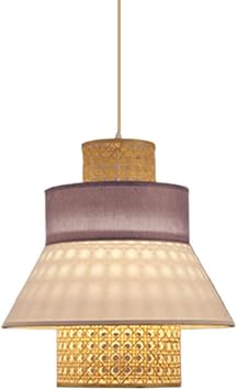 Nordic Style Bamboo ChandelierE27 Handmade Woven Pendant LightCeiling Hanging LampJapanese Decorative Crafts Lamp for Kitchen Island Dining Room Living Room Porch