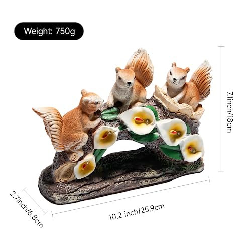 Brillantreal SQUIRREL GARDEN DECOR Solar Waterproof Squirrel Garden Statues - Resin Outdoor Decor thumb #7