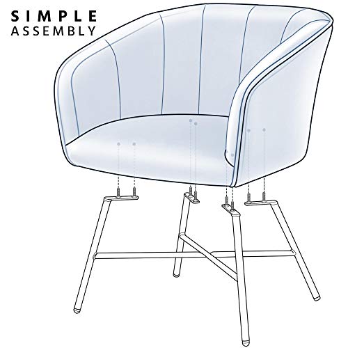 Yaheetech Velvet Barrel Accent Chair Set #TOP5