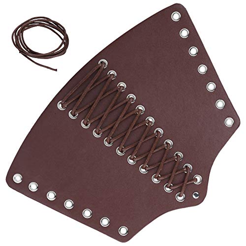 Respicefinem Protector de Brazo Guanteletes de Cuero Cosplay de Cuero Muñeca Punk Protector de muñeca Medieval retráctil para Club Nocturno Entretenimiento Montar