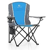 LET'S CAMP Campingstuhl Klappstuhl Faltbar Angelstuhl mit Getränkehaltern Tragetasche, aus Stahlrahmen Ideal für Camping Reisen
