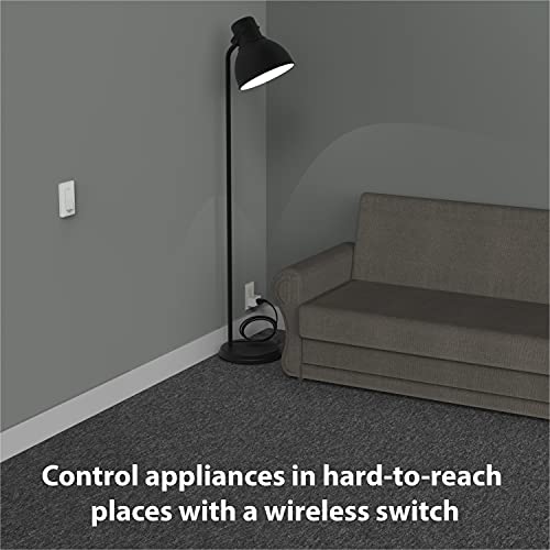 Fosmon Wireless Remote Control Electrical Outlet Switch (2 Pack) - Etl Listed, (15A, 125V 1875W) Remote Light Switch Outlet Plug With Braille (On/Off) Mark For Lamp, Lights, Fans, Expandable #TOP1