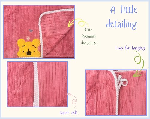 Image of DIVYAM Kids Bath Towel - 425 GSM Soft Microfiber Towel for Newborns, Toddlers & Kids - Lightweight & Absorbent - Bear Design - Multicolor - 120 x 60 CM - Travel Friendly - Set of 1