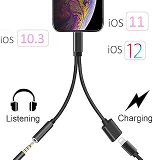 IKHISHI Headphone Adapter Compatible with iPhone Xs/Xs Max/XR/ 11/11Pro 8/8 Plus/X / 7/7