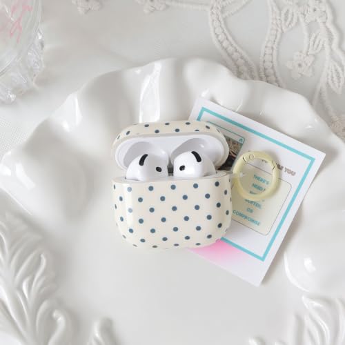 inewateri Compatible for Airpods 4 Case with Cleaner Kit Cute Polka Dot Aesthetics Design Shockproof Keychain Cover for Girls Woman-White Green by inewateri - Used condition - Image 3