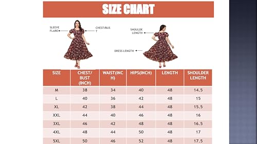 Image of Women's Georgette Dresses Floral Printed One Piece Stylish Long Maxi Western Frock Midi Dress for Women (Puffed Sleeves)