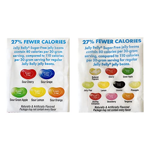 Jelly Belly Sugar Free Jelly Beans Variety Pack Gift Box- Assorted & Sours – Genuine, Straight From The Source 2.8 Oz Low Carb Candy, Pack Of 4 #TOP1