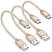USB Type C Cable, iSeekerKit 3Pack 1Ft Short USB C Cable Nylon Braided USB C to USB A Cable Compatibel for Samsung Galaxy S8, Nexus 6P 5X, Google Pixel, LG V20 G6, HTC 10, Lumia 950 and More