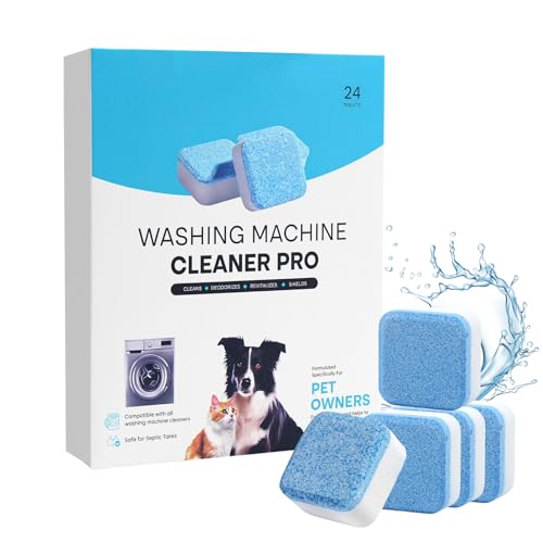 KUIRUNRX® Limpiador de Lavadora, Washing Machine Cleaning Tablets, Tableta Efervescente Removedor, 24 Unidades Pastillas Limpieza Lavadora, Limpieza Profunda, Elimina Olores y Cal