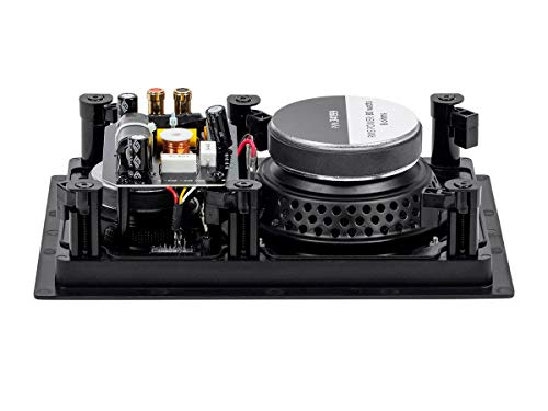 Image of Monoprice 2-Way Carbon Fiber in-Ceiling Speakers - 8 Inch with 15 Degree Angled Drivers - Alpha Series & 3-Way Carbon Fiber in-Wall Speakers - 6.5 Inch with Magnetic Grille - Alpha Series
