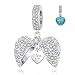 Produktbild NINAQUEEN Schutzengel Charms Bead Anhänger Geschenk zum Muttertag Damen Bead Charms, 925 Sterling Silber Anhänger mit I Love You Forever, Geschenke für Frauen mit Schmuckbox Geheimnis