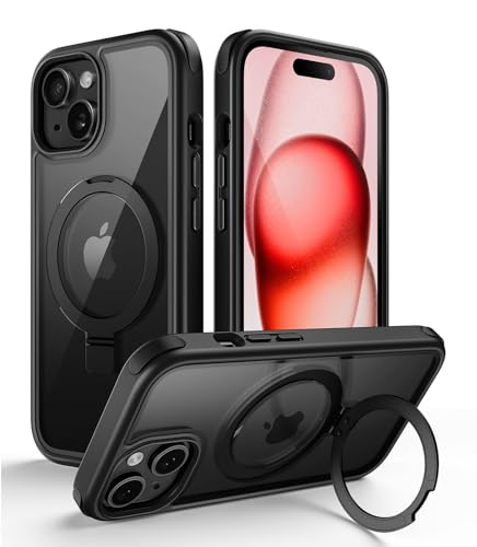 Coque pour iPhone 15 MagSafe antichoc anti-rayures étui arrière transparent
