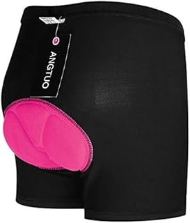 ANGTUO Womens 3D Padded Underpants Bicycle Cycling Shorts Pants Shockproof with High Air Permeability