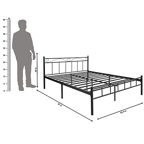 Image of London Queen Size Metal Bed | Metallika By FurnitureKraft