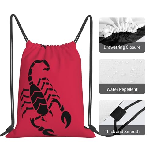 Scorpion Pattern Drawstring Gym Bag Gym Backpack For Women Men4
