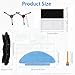 22pcs Replacement Part Kit for Tikom L9000 L8000 Pro, Lubluelu SL60D, Laresar L6 Nex Robotic Vacuum Cleaner Spare Parts, 1 Main Roller, 8 Side Brush, 6 Hepa Filter, 6 Mop Cloths,1 Cleaning Brush