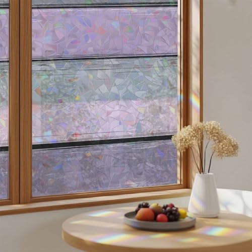Película de privacidad para ventana Rainbow gris púrpura 18 x 39 in miniatura 4