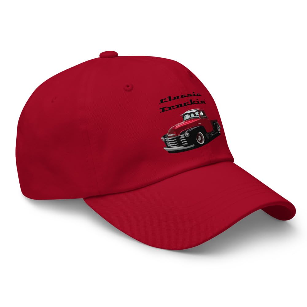 1951 Chevy 3100 Pickup Classic Vintage Truck Dad Hat – Retro Red Lowrider regulowana czapka z daszkiem