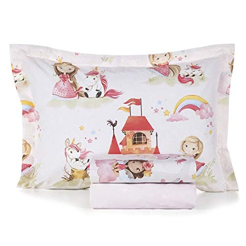 JOGO DE CAMA 3 PEÇAS Pequeno SOLTEIRO ENCANTADA 180 FIOS ESTAMPADO, Karsten