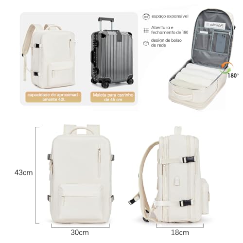 Mochila de viagem grande, bagagem de mão, mochila impermeável para fazer trilha e esportes ao ar liv