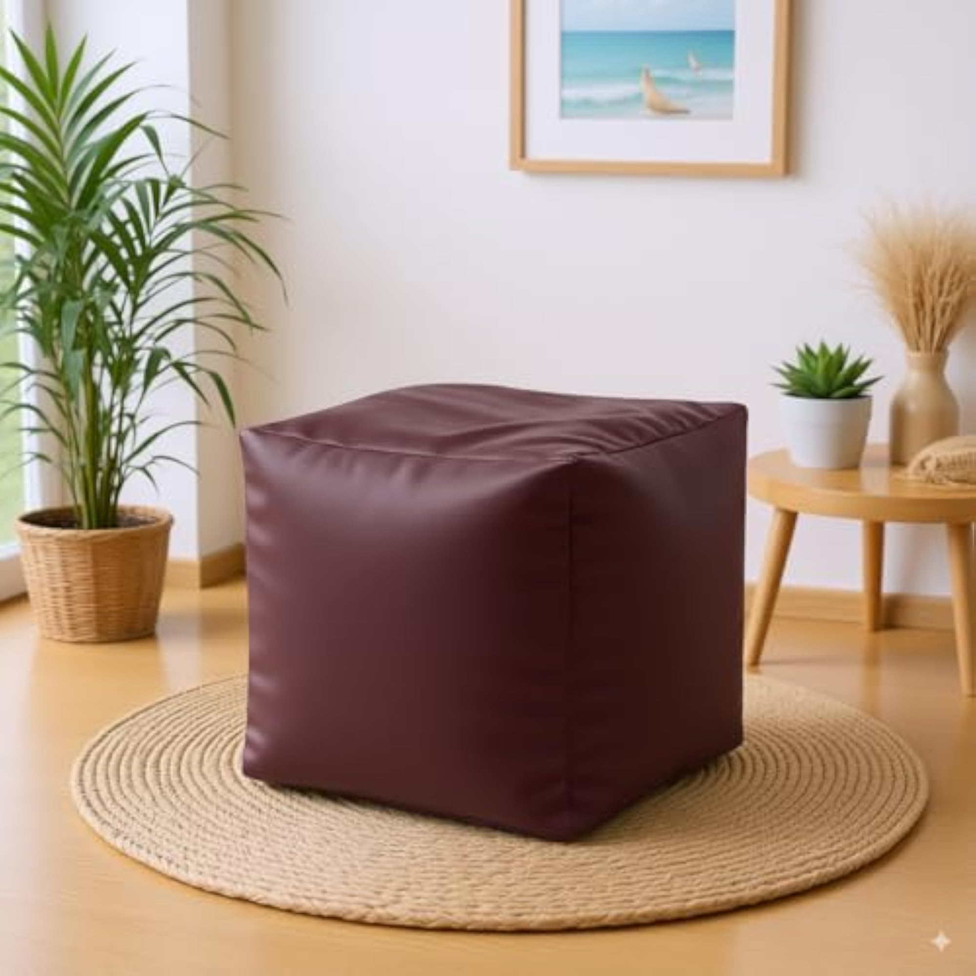 Cube Footstool Pouffe, Lightweight & Comfortable