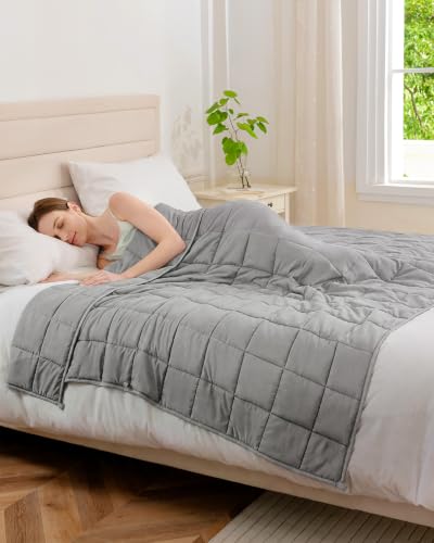 Good Nite Gewichtsdecke Therapiedecke Erwachsene-Angst Stress 8kg Hellgrau – Ansicht 1