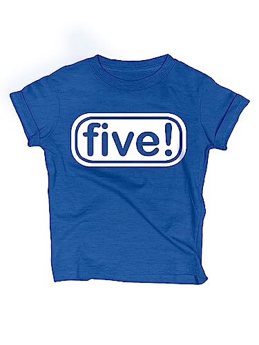 Lalo & Luna Five! 5th Birthday T-Shirt for Toddler - 5 Years Old Boy Party Outfit/Tee Gift