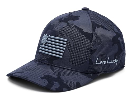 Black Clover Unisex Clover Nation 29 Snapback Adjustable Hat Blue Camo Hat/Navy One Size