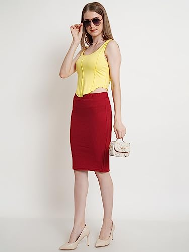 Image of POPWINGS Casual Printed Pencil Skirt for Women|| Stylish Pencil Skirt for Women || Western Women Pencil Skirt for Summer || Printed Above Knee-Length Skirt for Women