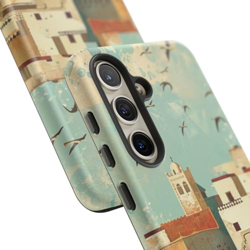 Coque mate Samsung S24 robuste motif marocain anti trace