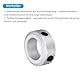 QUARKZMAN Aluminium Stellringe 16 mm Innendurchmesser Klemmring Silber Wellensicherungsring Bohrung Set-Schrauben-Stil Klemmringe Tiefenanschlag für Bohrer Auto Robotik Fertigung 4 Stück
