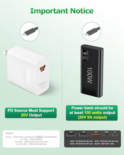 Cable Starlink Mini USB C a CC de 75 pies y alimentación de 100W 5