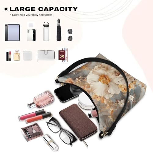 Image of Handbag for Women Leather Underam Shoulder Bag with Zipper Fashion Work Purse Waterproof Travel Wallet