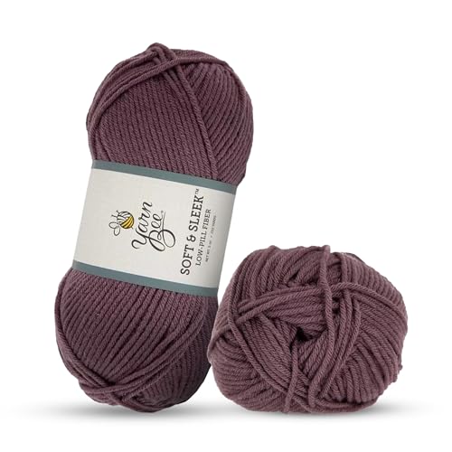 Image of Hobby Lobby Yarn Bee Soft & Sleek Yarn, 505 French Lilac | 4 Medium Weight, 100% Low Pill Acrylic, 232 Yards Per Skein