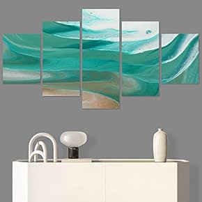 SIGNWIN 5 Panel Canvas Wall Art Modern Art...
