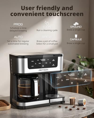 AIRMSEN 12-Cup Dual Coffee Maker