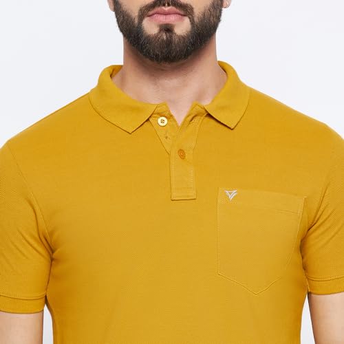 Image of NEVA Men's Regular Fit Half Sleeve Polo Neck T-Shirt with Chest Pocket