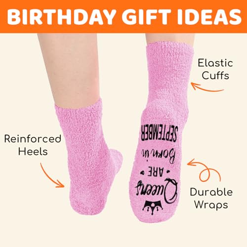 Image of HAPPYPOP Birthday Gifts Ideas for Mom - Pink Month Birthday Socks for Women