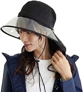 [ムーンバット] CYCLE HAT(サイクルハット) レインハット 自転車 透明 クリップ内蔵 飛びにくい あご紐 レディース 透明 撥水 ハット 69160 71307