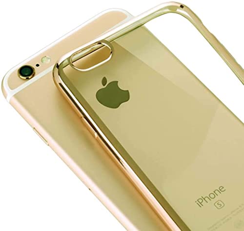 Image of Case For iPhone 5C Case Ultra-Thin Shock Resistant Metal Electroplating Technology Soft Gel TPU Silicone Case Cover In Rose Gold Band Compatible With iPhone 5C