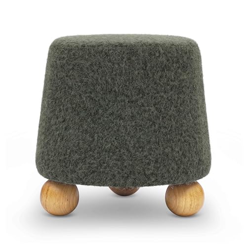 Tov Furniture Jaine Forest Green Loose Mohair Ottoman by TOV Furniture - Used condition - US$88.88