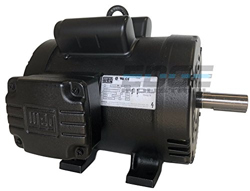 WEG 00518OS1CCD184T ODP Compressor Duty Definite Purpose Electric Motor, 5 HP, Single-Phase, 1745 rpm, 208-230 V, 60 Hz, Frame 184T