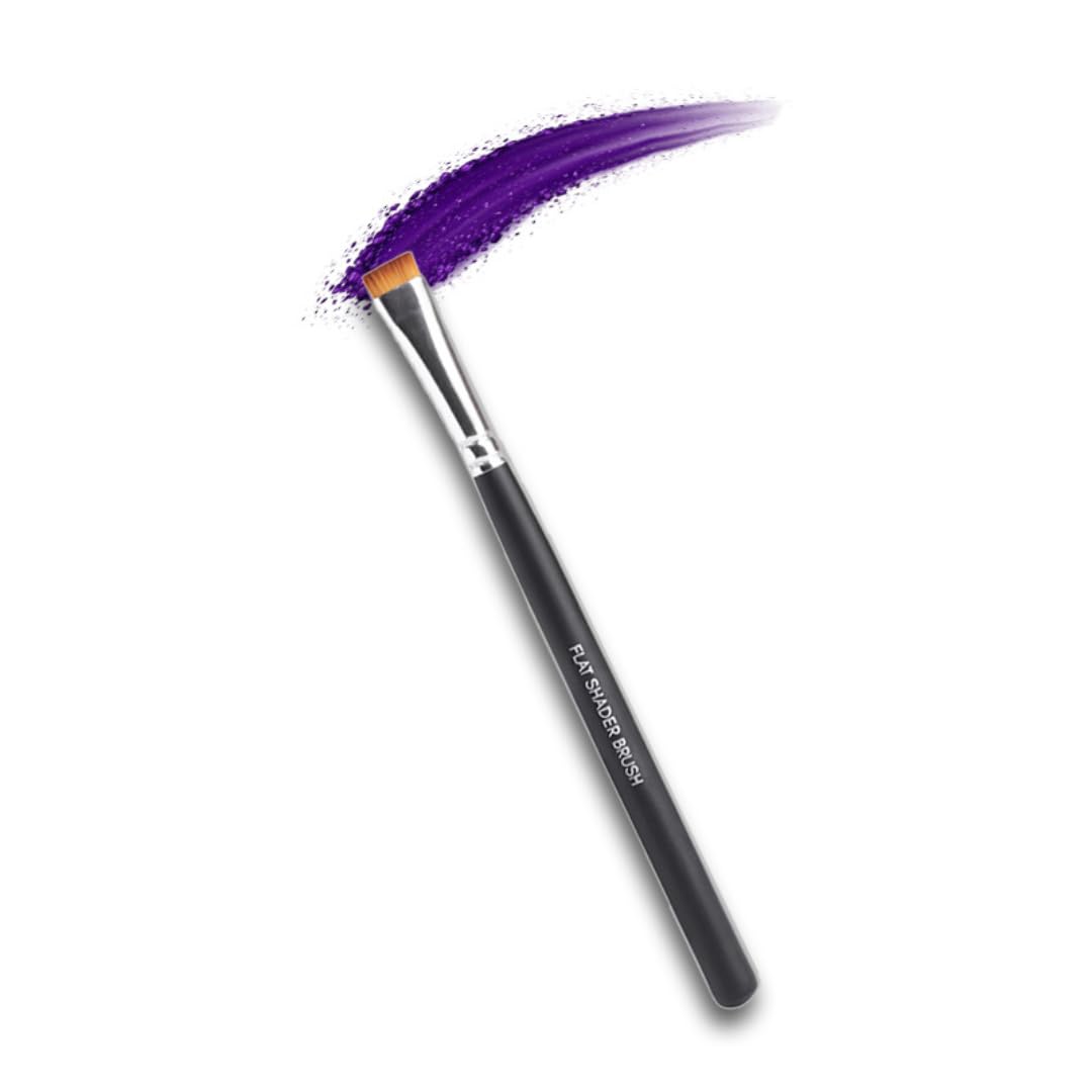 Cuffs N Lashes X Shystyles CS01 Flat Shader Brush – High Performance Eye Makeup Brush | Soft Bristles | Cruelty-Free | Handmade in India | Professional Eye Shadow Application - Image 2 thumbnail