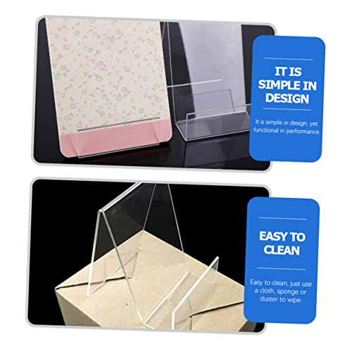 CAXUSD 5 Unidades Estante De Livros Expositores De Livros De Acrílico Cavalete De Acrílico Rolha De