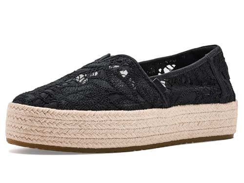 Image of TOMS Women's Valencia Platform Espadrille, Textile Upper, OrthoLite Insole