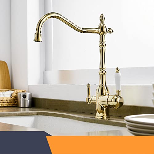 Cuisine Purifier Robinets Or Mitigeur Froid et Chaud 360 Rotation avec Purification De L'eau Caractéristiques Robinet De Grue De Cuisine,Or,Chine Cover