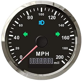 ELING 200 MPH GPS Speedometer Odometer Mileage Adjustable Overspeed Alarm for Boat Car Truck Motorcycle 85mm 12V 24V