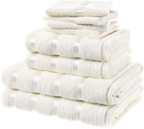 EGYPTO Egyptian Cotton Premium Luxurious Face Cloth - Hotel Quality 500 GSM Super Soft Absorbent Face Towels (Cream, Pack of 2)